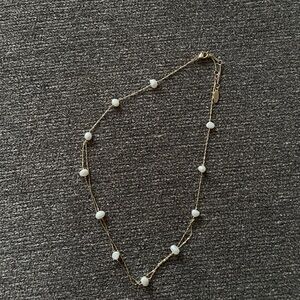 Anthropologie Serefina gold pearl necklace
